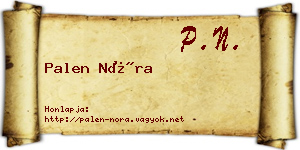 Palen Nóra névjegykártya