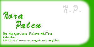 nora palen business card